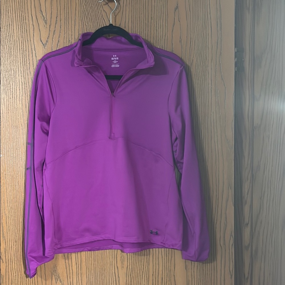 LG Purple Athletic Pullover with Quarter-Zip